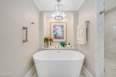 Experience FULLY FURNISHED luxury waterfront living in Panama on Bay Point Resort Golf Club in Florida - for sale on GolfHomes.com, golf home, golf lot