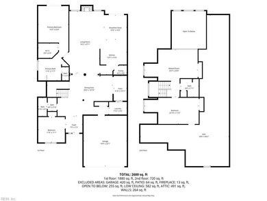 Where the SPACE of Bel Green @ Brickshire's largest floorplan on Brickshire Golf Club in Virginia - for sale on GolfHomes.com, golf home, golf lot