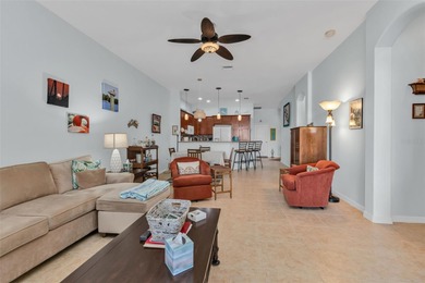 STUNNING VIEW of fountain, water, 1st hole at this well cared on Kings Gate Golf Club in Florida - for sale on GolfHomes.com, golf home, golf lot