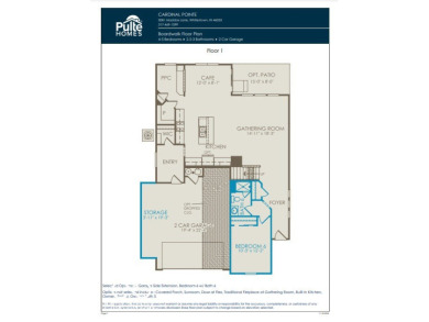 Discover the charm of the Boardwalk floorplan by Pulte Homes on Golf Club of Indiana in Indiana - for sale on GolfHomes.com, golf home, golf lot