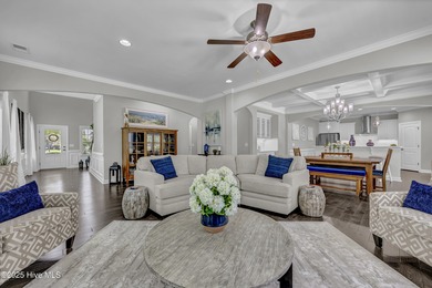 Stunning Coastal Craftsman Style 5 Bedroom, 3 Bath Home located on Beau Rivage Golf and Resort in North Carolina - for sale on GolfHomes.com, golf home, golf lot