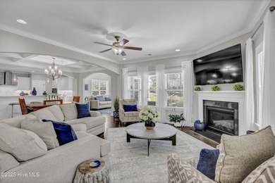 Stunning Coastal Craftsman Style 5 Bedroom, 3 Bath Home located on Beau Rivage Golf and Resort in North Carolina - for sale on GolfHomes.com, golf home, golf lot