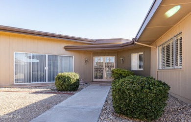 Love where you live in this mid-century modern 2 bedroom 2 bath on Sun City Lakes West and East in Arizona - for sale on GolfHomes.com, golf home, golf lot