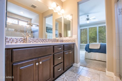 Discover low-maintenance luxury in this beautifully updated on Tuscany Falls At Pebble Creek in Arizona - for sale on GolfHomes.com, golf home, golf lot