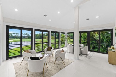 With a spectacular picture-perfect view of the lake and golf on Polo Club of Boca Raton in Florida - for sale on GolfHomes.com, golf home, golf lot