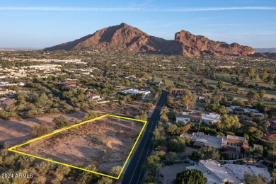 Spectacular large 1.41 acre lot with COMPLETE CAMELBACK MOUNTAIN on Paradise Valley Country Club in Arizona - for sale on GolfHomes.com, golf home, golf lot