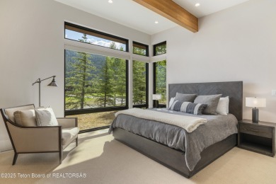 Experience mountain modern luxury in this stunning one-level, 4 on Snake River Sporting Club in Wyoming - for sale on GolfHomes.com, golf home, golf lot