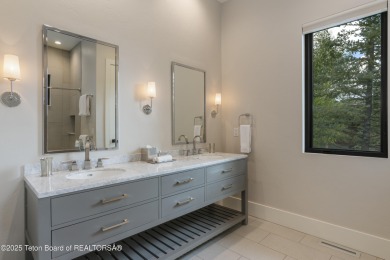 Experience mountain modern luxury in this stunning one-level, 4 on Snake River Sporting Club in Wyoming - for sale on GolfHomes.com, golf home, golf lot