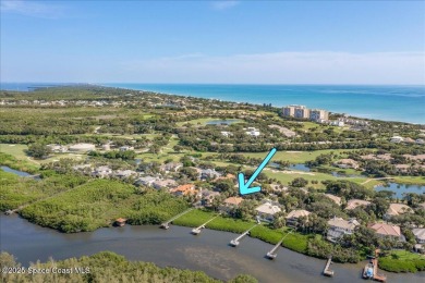 NEW PRICE! Stunning riverfront estate-style pool home in the on Aquarina Beach and Country Club in Florida - for sale on GolfHomes.com, golf home, golf lot