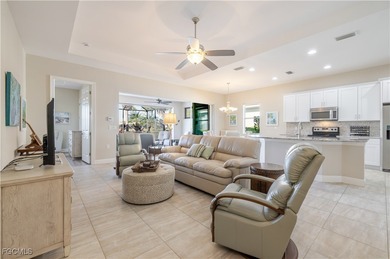 Get the benefit of three private rooms and a flex in the on Pelican Preserve Golf Club in Florida - for sale on GolfHomes.com, golf home, golf lot