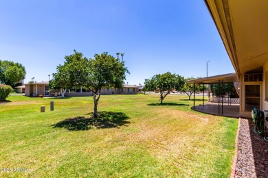 Discover Sun City Living in this charming 2-bed, 2-bath Gemini on Sun City Lakes West and East in Arizona - for sale on GolfHomes.com, golf home, golf lot