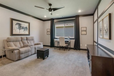 This popular Aubrey floor plan  is located on a quiet street on Wildhorse Golf Club of Robson Ranch in Texas - for sale on GolfHomes.com, golf home, golf lot