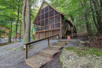 Charming Chalet with OVERSIZED SCREENED-IN PORCH in Amenity-Rich on The Hideout Golf in Pennsylvania - for sale on GolfHomes.com, golf home, golf lot