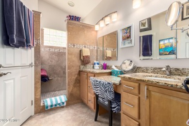 Gorgeous golf course lot home for sale! Be greeted by a low-care on Eagles Nest at Pebble Creek in Arizona - for sale on GolfHomes.com, golf home, golf lot