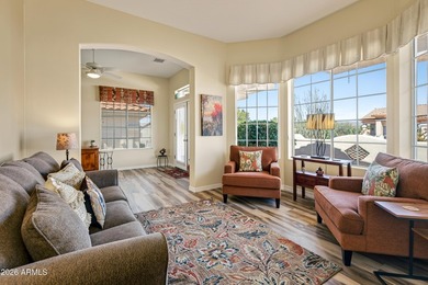 Charming home in the sought-after Verde Santa Fe 55+ community on  in Arizona - for sale on GolfHomes.com, golf home, golf lot