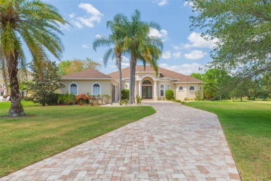Welcome home!  Expansive paver driveway introduces this on Lake Jovita Golf and Country Club in Florida - for sale on GolfHomes.com, golf home, golf lot