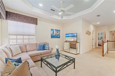 Sun-drenched southern exposure, a stunning updated pool, and on Shadow Wood Country Club in Florida - for sale on GolfHomes.com, golf home, golf lot