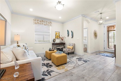 Wow! Lovely partially furnished Milan floorplan lakefront home on Pelican Preserve Golf Club in Florida - for sale on GolfHomes.com, golf home, golf lot