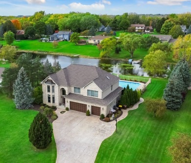 Resort-style living awaits in this 5,779 sf custom-built home in on Prairie Isle Golf Course in Illinois - for sale on GolfHomes.com, golf home, golf lot