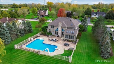 Resort-style living awaits in this 5,779 sf custom-built home in on Prairie Isle Golf Course in Illinois - for sale on GolfHomes.com, golf home, golf lot