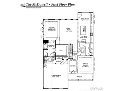 The McDowell offers 4 bedrooms, 3.5 baths and a side-load garage on Highlands Golfers Club in Virginia - for sale on GolfHomes.com, golf home, golf lot