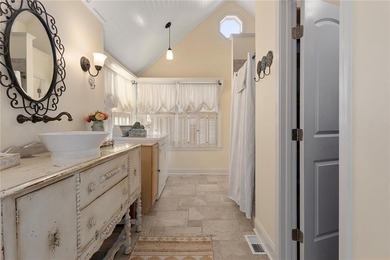 Stone Ranch cottage in coveted Golden Acres is pure magic on Drumm Farm Golf Course in Missouri - for sale on GolfHomes.com, golf home, golf lot