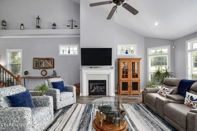 GOLF COURSE, POND and WATERFALL VIEWS from the back patio on Rarity Bay Country Club - Loudon in Tennessee - for sale on GolfHomes.com, golf home, golf lot