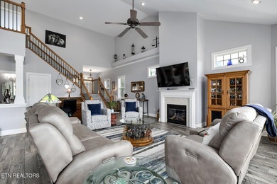 GOLF COURSE, POND and WATERFALL VIEWS from the back patio on Rarity Bay Country Club - Loudon in Tennessee - for sale on GolfHomes.com, golf home, golf lot