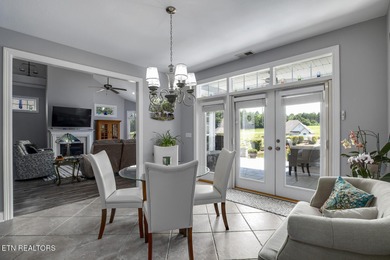 GOLF COURSE, POND and WATERFALL VIEWS from the back patio on Rarity Bay Country Club - Loudon in Tennessee - for sale on GolfHomes.com, golf home, golf lot