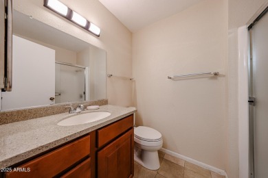 Welcome to this move-in-ready 2-bedroom, 2-bath end unit condo on Sun City Lakes West and East in Arizona - for sale on GolfHomes.com, golf home, golf lot