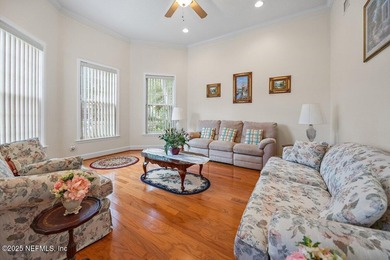 Custom 5-Bed North Hampton stunner with pond views, soaring on Golf Club At North Hampton in Florida - for sale on GolfHomes.com, golf home, golf lot