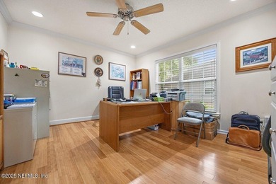 Custom 5-Bed North Hampton stunner with pond views, soaring on Golf Club At North Hampton in Florida - for sale on GolfHomes.com, golf home, golf lot