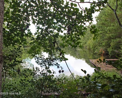 A beautiful nicely wooded home site with a generous pond view in on Rivers Edge Golf Club in North Carolina - for sale on GolfHomes.com, golf home, golf lot