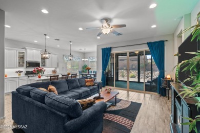 Immaculate San Bernardino model, built in 2021, brimming with on Canoa Ranch Golf Club in Arizona - for sale on GolfHomes.com, golf home, golf lot