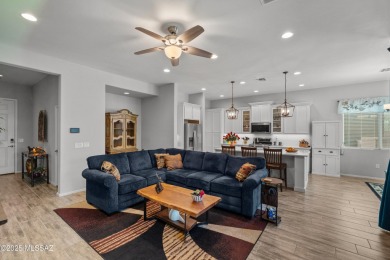Immaculate San Bernardino model, built in 2021, brimming with on Canoa Ranch Golf Club in Arizona - for sale on GolfHomes.com, golf home, golf lot