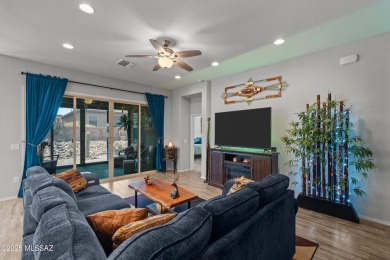 Immaculate San Bernardino model, built in 2021, brimming with on Canoa Ranch Golf Club in Arizona - for sale on GolfHomes.com, golf home, golf lot