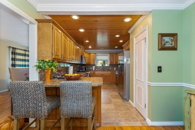 Surrounded by mature trees on a peaceful lot, this home blends on The Coves Golf Course in Oklahoma - for sale on GolfHomes.com, golf home, golf lot