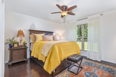 Surrounded by mature trees on a peaceful lot, this home blends on The Coves Golf Course in Oklahoma - for sale on GolfHomes.com, golf home, golf lot