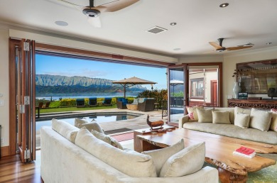 Sitting atop the picturesque Hanalei Ridge, this 4 bedroom, 4.5 on Makai Golf Club At Princeville in Hawaii - for sale on GolfHomes.com, golf home, golf lot