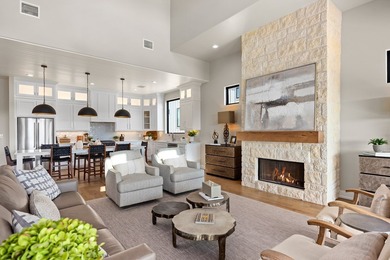 NEW CONSTRUCTION BY HILL COUNTRY SIGNATURE HOMES sits on garden on The Club At Comanche Trace in Texas - for sale on GolfHomes.com, golf home, golf lot