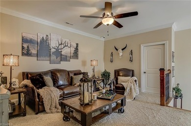 Elegant, classic, brick and stone transitional home in Salem on Salem Glen Country Club in North Carolina - for sale on GolfHomes.com, golf home, golf lot