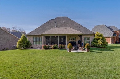 Elegant, classic, brick and stone transitional home in Salem on Salem Glen Country Club in North Carolina - for sale on GolfHomes.com, golf home, golf lot