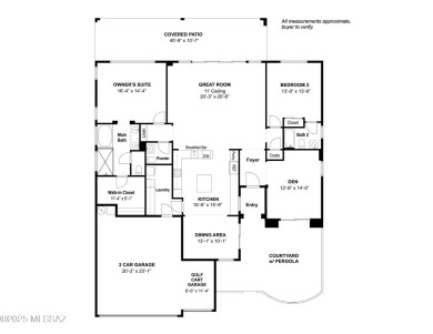 Light, bright and move-in ready! This 2,132 sq.ft. well designed on Quail Creek Country Club  in Arizona - for sale on GolfHomes.com, golf home, golf lot