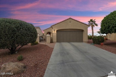 Move right in to this furnished Golf villa with a double fairway on Corte Bella Golf Club in Arizona - for sale on GolfHomes.com, golf home, golf lot