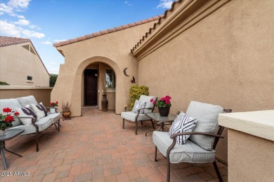 Move right in to this furnished Golf villa with a double fairway on Corte Bella Golf Club in Arizona - for sale on GolfHomes.com, golf home, golf lot