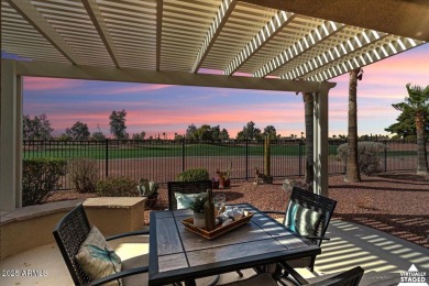 Move right in to this furnished Golf villa with a double fairway on Corte Bella Golf Club in Arizona - for sale on GolfHomes.com, golf home, golf lot