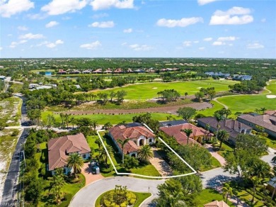 Gracious living while overlooking the 18th tee at Shadow Wood on Shadow Wood Preserve in Florida - for sale on GolfHomes.com, golf home, golf lot