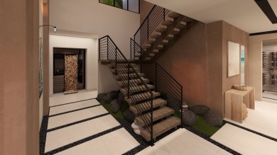 This design pays great attention to the entry procession on Reflection Bay Golf Club in Nevada - for sale on GolfHomes.com, golf home, golf lot