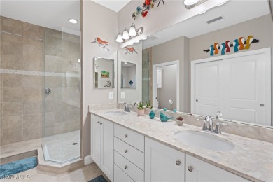 Nestled in a quiet cul-de-sac with beautiful lake views, this on Pelican Preserve Golf Club in Florida - for sale on GolfHomes.com, golf home, golf lot