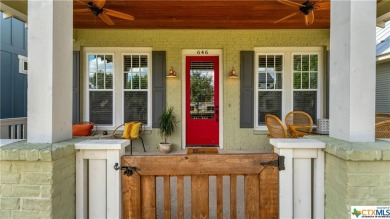 Unique, colorful and charming craftsman nestled on a green space on Landa Park Golf Course in Texas - for sale on GolfHomes.com, golf home, golf lot